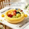 Plastic Fruitschaal met Vork Grote Capaciteit Dessert Saladeschaal Fruit Serveerschaal Keukentafel