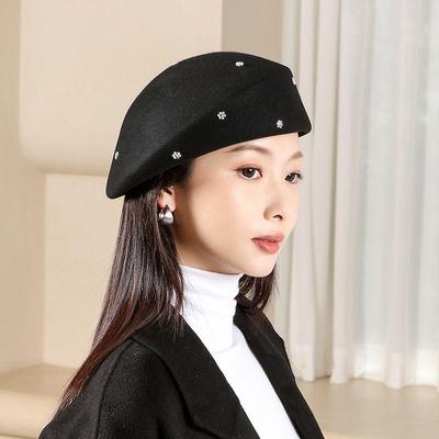 2025 Women's Autumn/Winter British Fashion Wool Beret - Casual Streetwear Warm Felt Hat