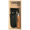 Opinel Knife - Traditional Carbon - Carbon Blade N°8 - Tinted Varnished Beech Handle - Wooden Pencil Case