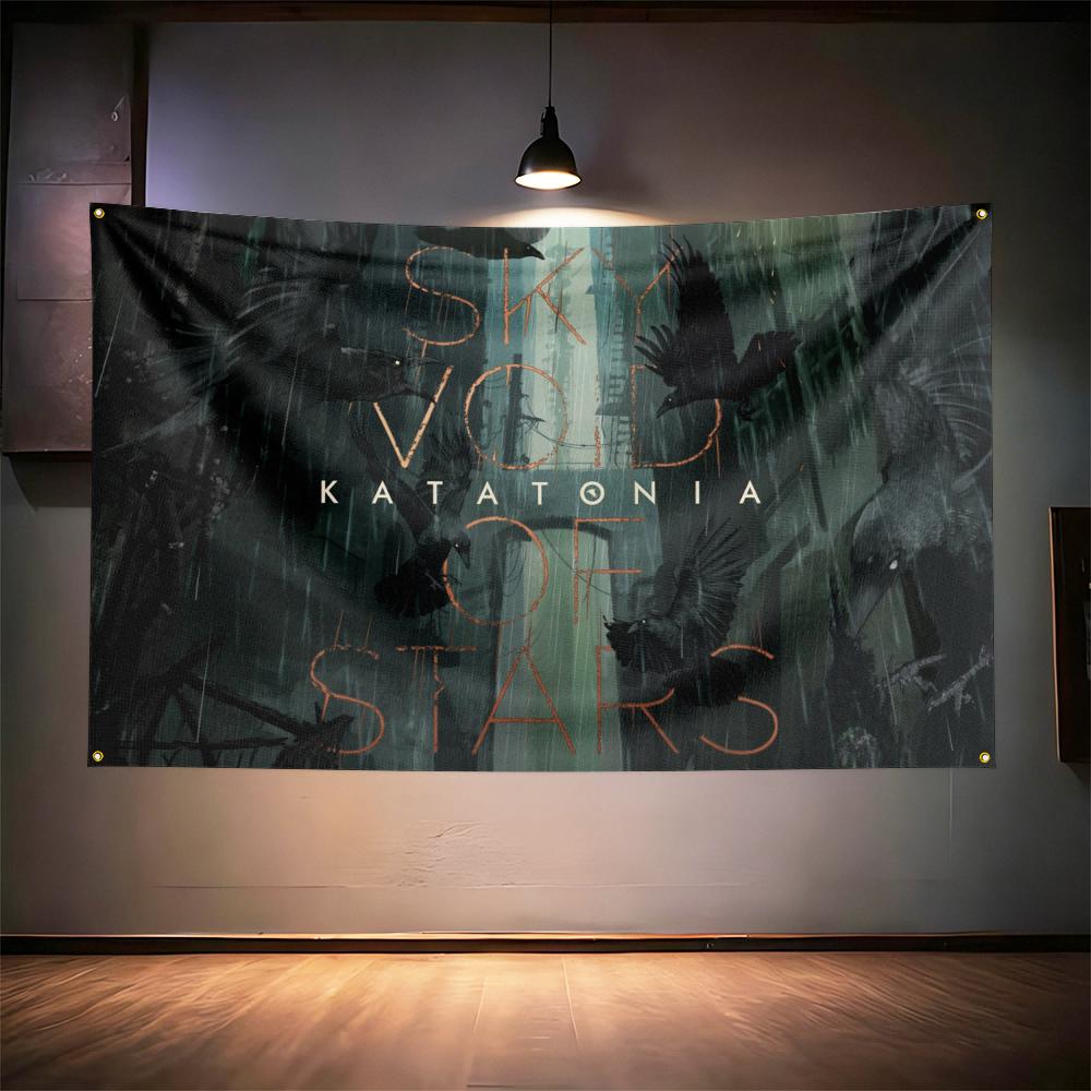 Rock Music Flag 3x5ft For Katatonia Fans Banner Hd Print Brass Grommet Garage Bedroom Living Room Dorm Wall Decor Tapestry