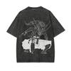 Mahoraga Sukuna Tričko Jujutsu Kaisen Line Art Tričko Vintage Prané Anime Harajuku Pánské Streetwear Grafické Oblečení letní nové