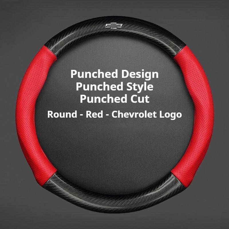 For Chevrolet Car Steering Wheel Cover CarbonFiber ventilate Leather Fit Cruze Captiva Lacetti Aveo Niva Spark Sonic Trax Camaro
