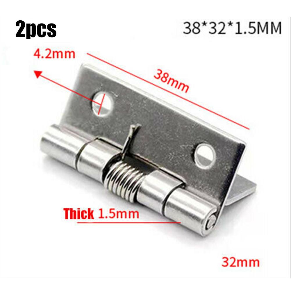 2 PCS Self Closing Door Hinge Spring Hinges 304 Stainless Steel 1/1.5/2/2.5/3/4 Inch Spring Hinge Furniture Hinges Parts