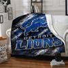 Detroit Lions Print Flannel Blanket High Quality Warm Comfortable Cover for All Seasons Perfect for Gifts Home Decor