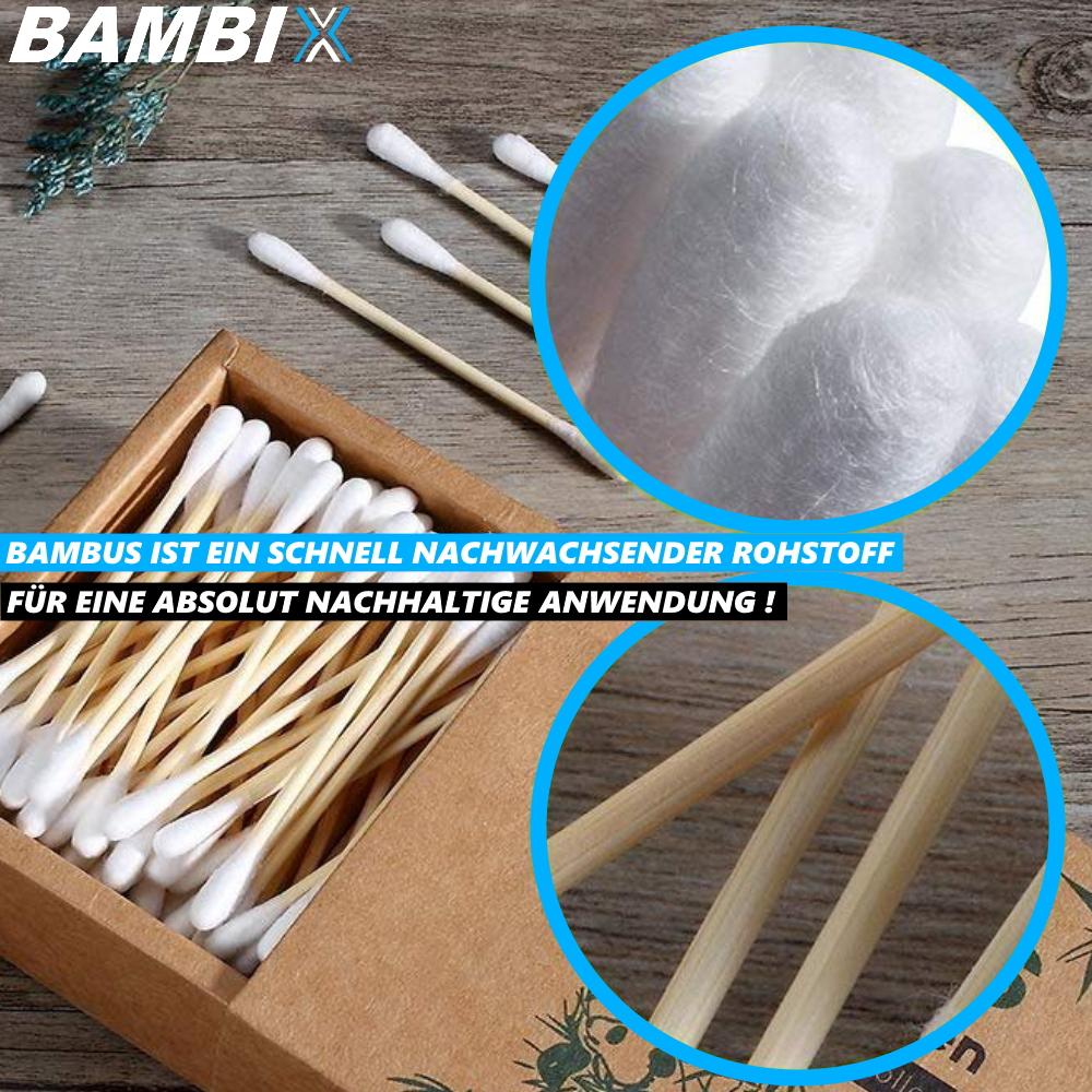 BAMBIX Bamboo Cotton Swabs Ear Cleaner Cotton Ear Sticks [400 Pieces]