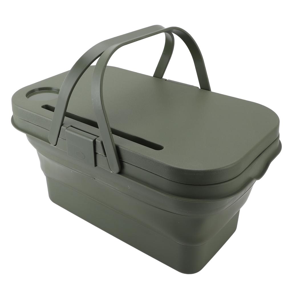 Collapsible Bucket with Table Handles Wash Basin Garden Harvesting Basket Picnic Collapsible Bin