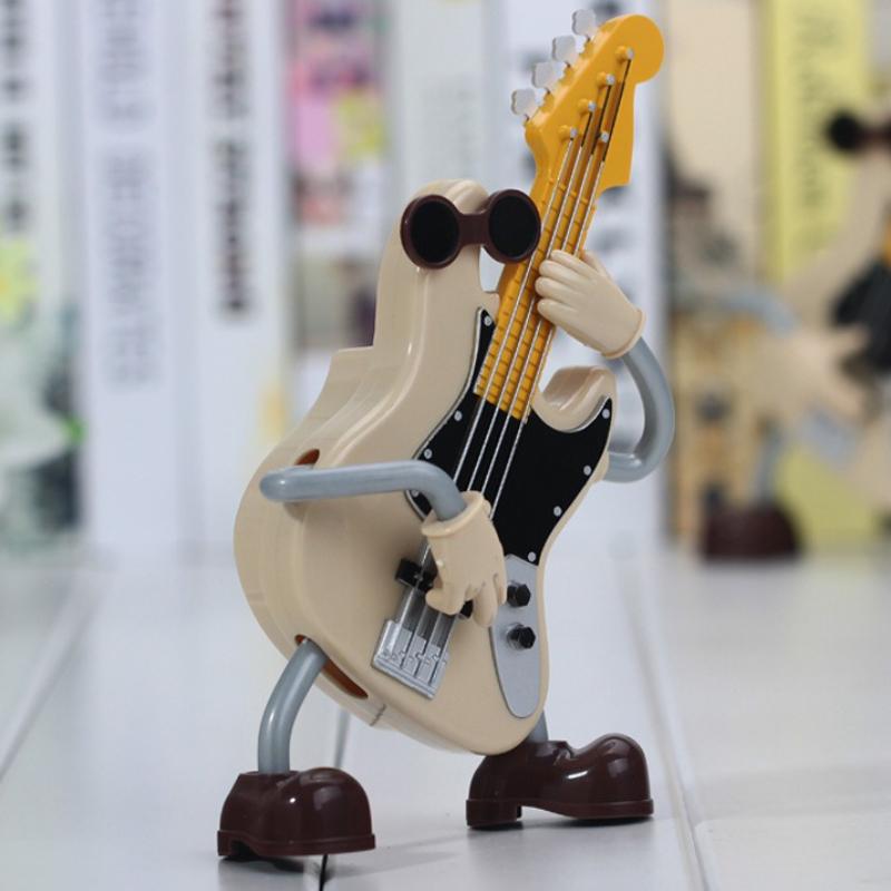 Cartoon Dynamic Guitar Music Box Desktop Decoration Ornament Creative Musical Instrument Music Box