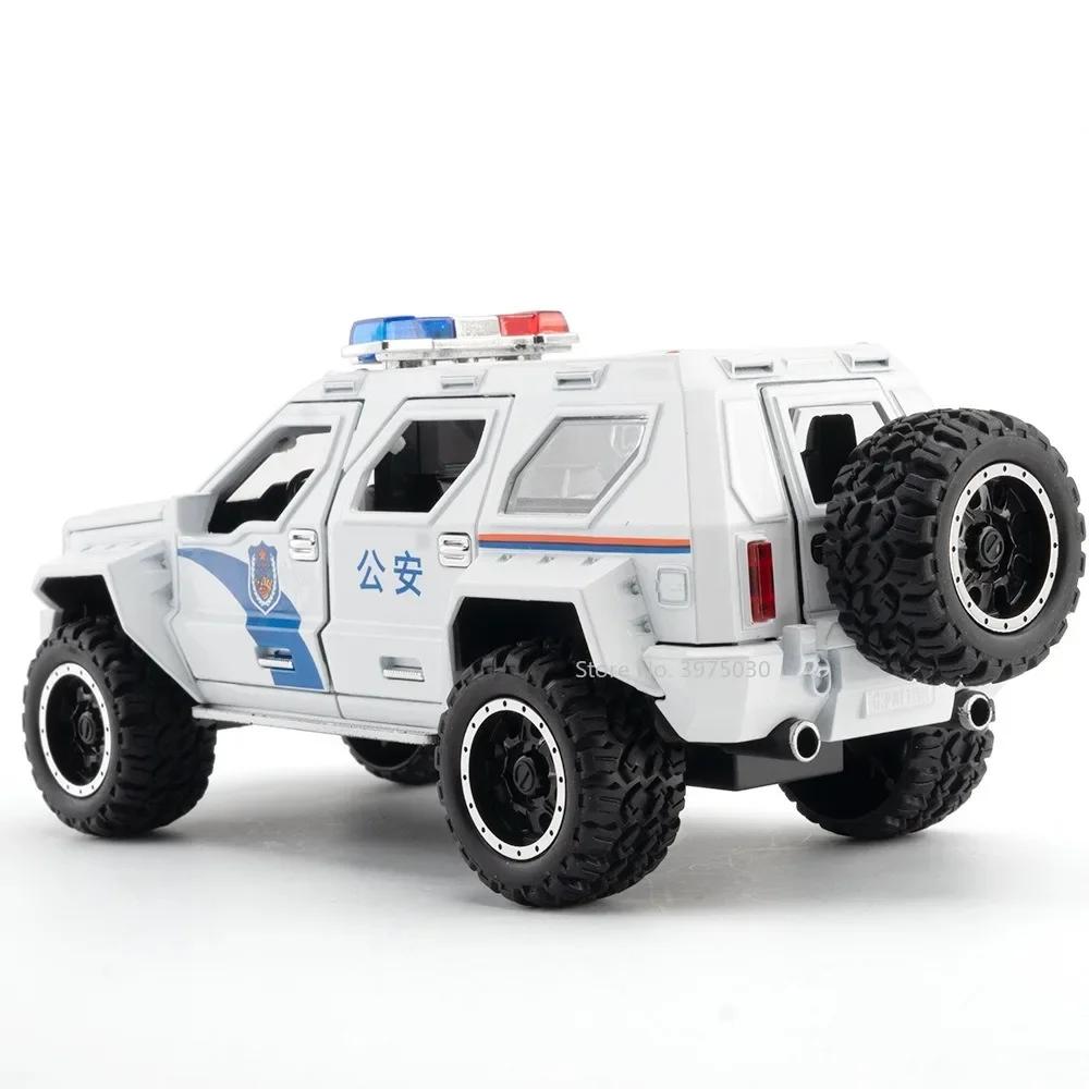 1:24 QianZhiBaDun LaDa 2106 Polizeiauto Modelle Spielzeug Ton Licht Miniaturfahrzeuge Tür zu öffnen Geländewagen Jungen Sammlung Spielzeug