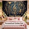 Music General (59) Theme Wall Tapestry Customized With Name Text Personalized Hanging Tapestry For Bedroom Living Room Decor