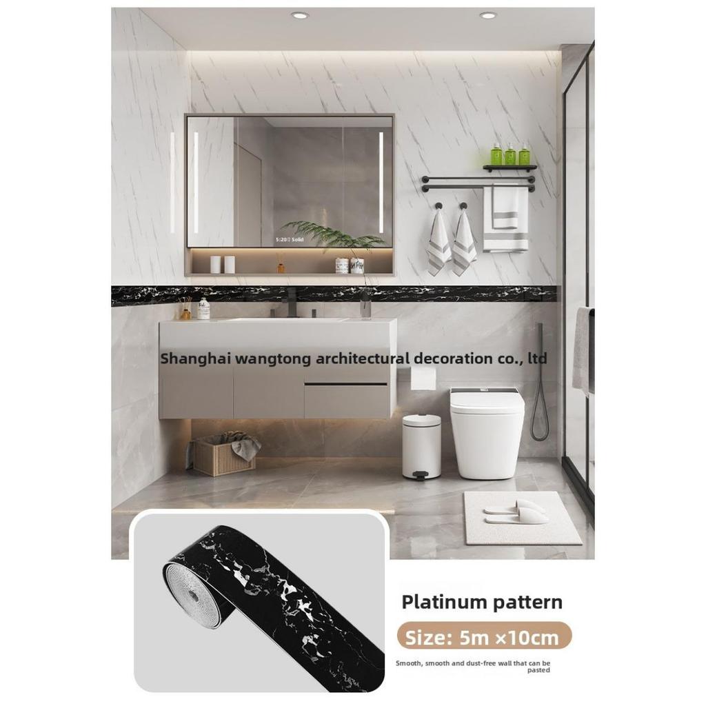 Thick Roll, European Style Marble Tile Panel Wallpaper, Self-adhesive PVC Imitation Brick, DIY Detachable, Floor and Wall Protection Strip