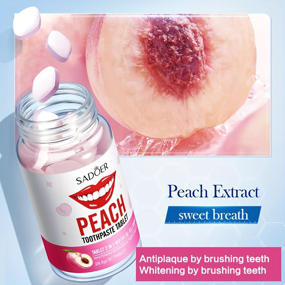 Lahvička Broskvová Žvýkací Pevná Zubní Pasta Tablety Odbarvující & Čisticí Série Pevných Zubních Past