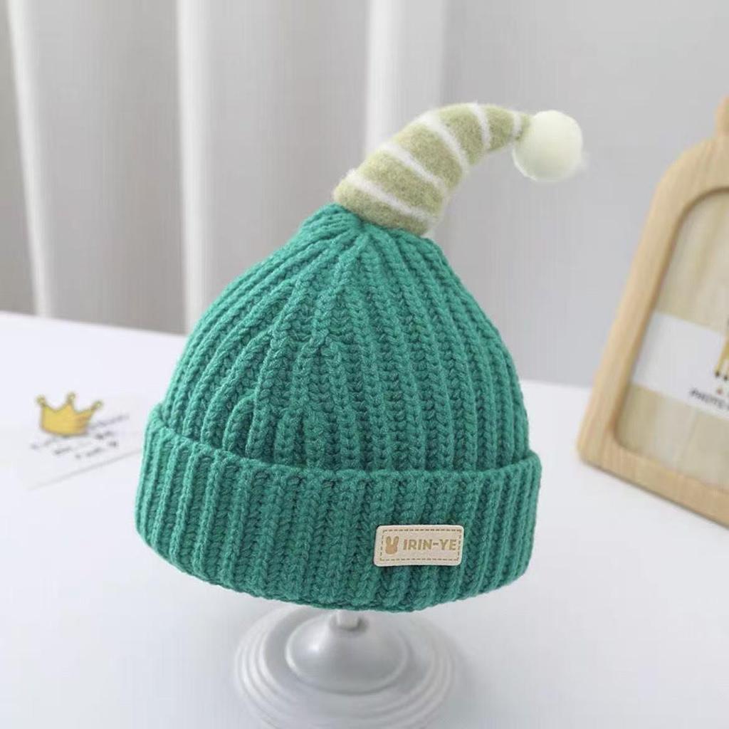 2025 Autumn/Winter Unisex Korean Knit Wool Hat for Kids and Babies - Warm, Trendy Pullover Design