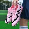 32-45 Football Shoes Men's High-top Football Boots Large Size Long Nails Leather Boys Soccer Shoes