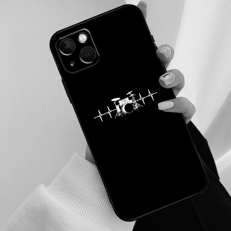 Musical Instrument Drum Phone Case For iPhone 11 12 13 14 15 16 Pro Max Mini X XR XS Max Plus Cover Funda
