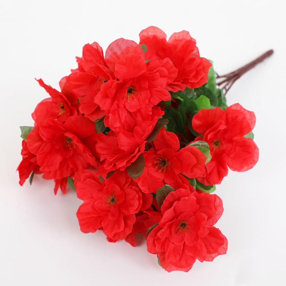 Decor Silk Flower Artificial Rhododendron Arrangements DIY 21 Head Fake Flower Handmade Bouquet Indoor and Outdoor