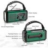 Radio Korbowe 10000 mAh, Radio Awaryjne, Radio Słoneczne, Radio Pogodowe NOAA/AM/FM, Ładowanie USB typu C