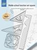 Wusheng Multi-Function Geometric Drawing Set: Square, Straight Ruler, and Protractor for Middle and High School Students