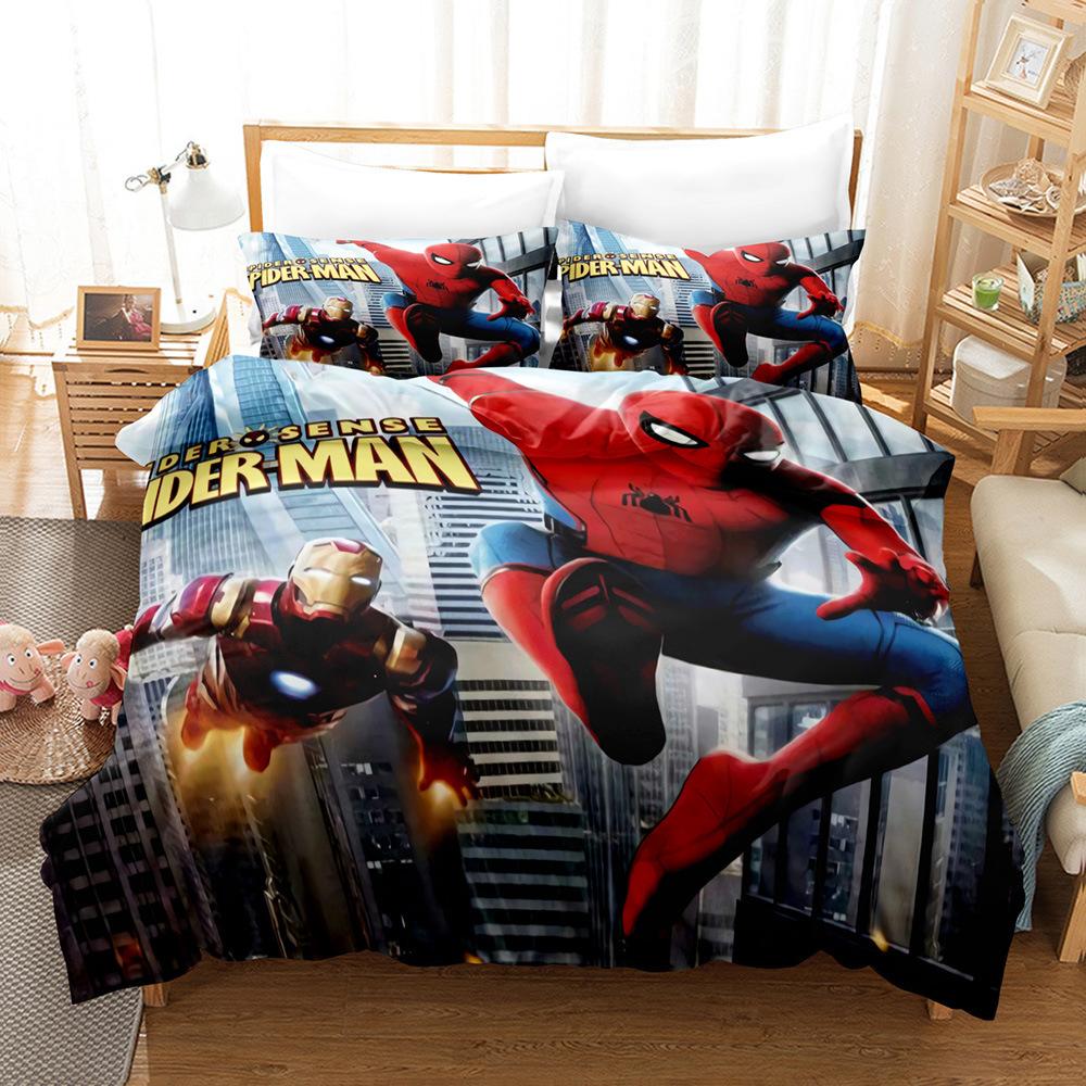 Home Textile Quilt Cover Pillowcase 3D Digital Printing Three-Piece Set American Style