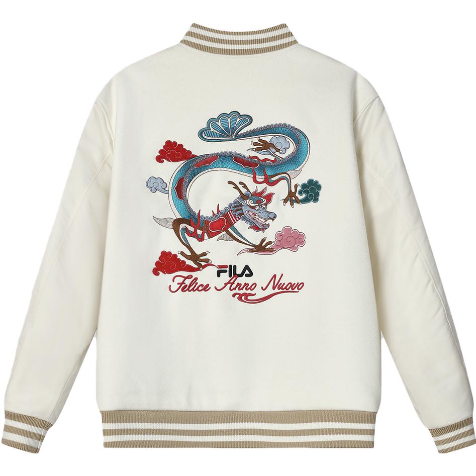 New FILA Dragon Series Baseball Jerseys Men's Porcelain White F11M419904F-IV