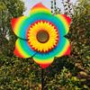 PVC Sunflower Windmill Stake Standing Lawn Flower Pinwheel  Outdoor Party Picnic Decor
