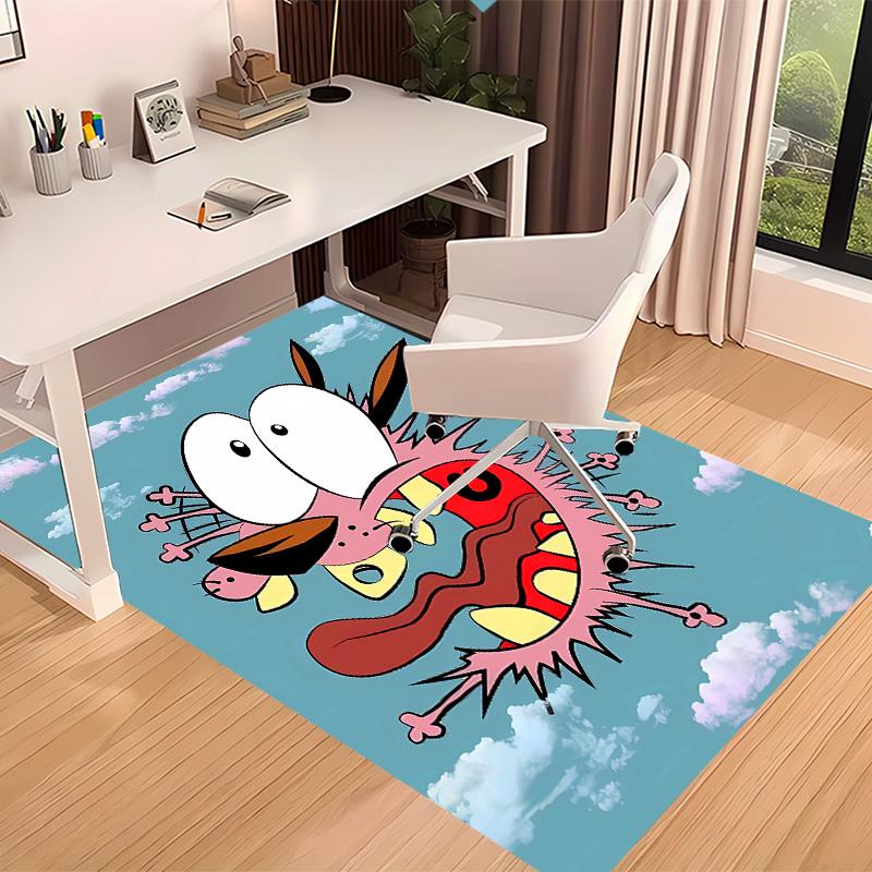 Courage the Cowardly Dog2 Printed Absorbent Washable Carpet, Non-Slip Bathroom Mats, Kitchen Rugs, Yoga Mat,Living Room Entrance, Camping Picnic Rugs