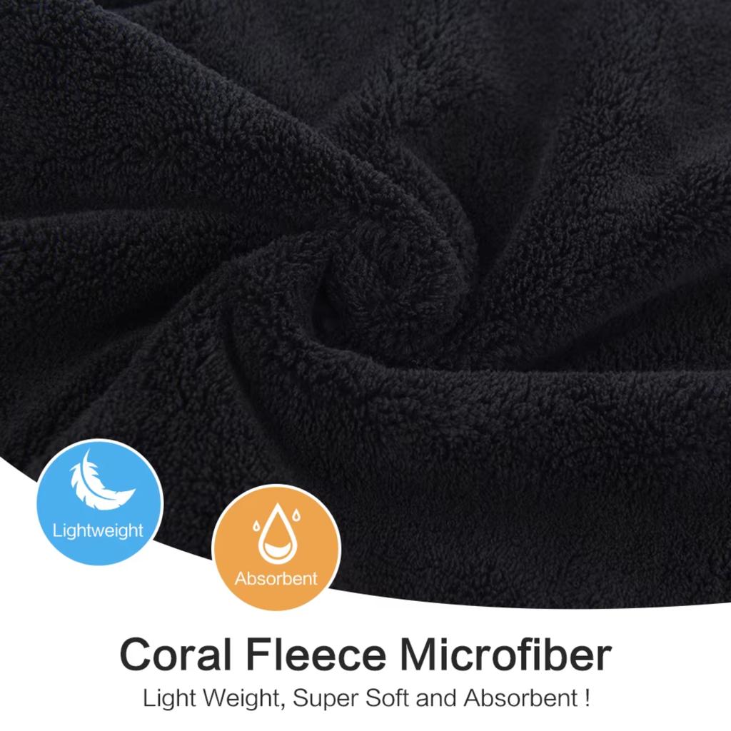 Hair Towel Wrap Super Absorbent Microfiber Coral Velvet Hair Drying Towel Quick Dry Hair Turban