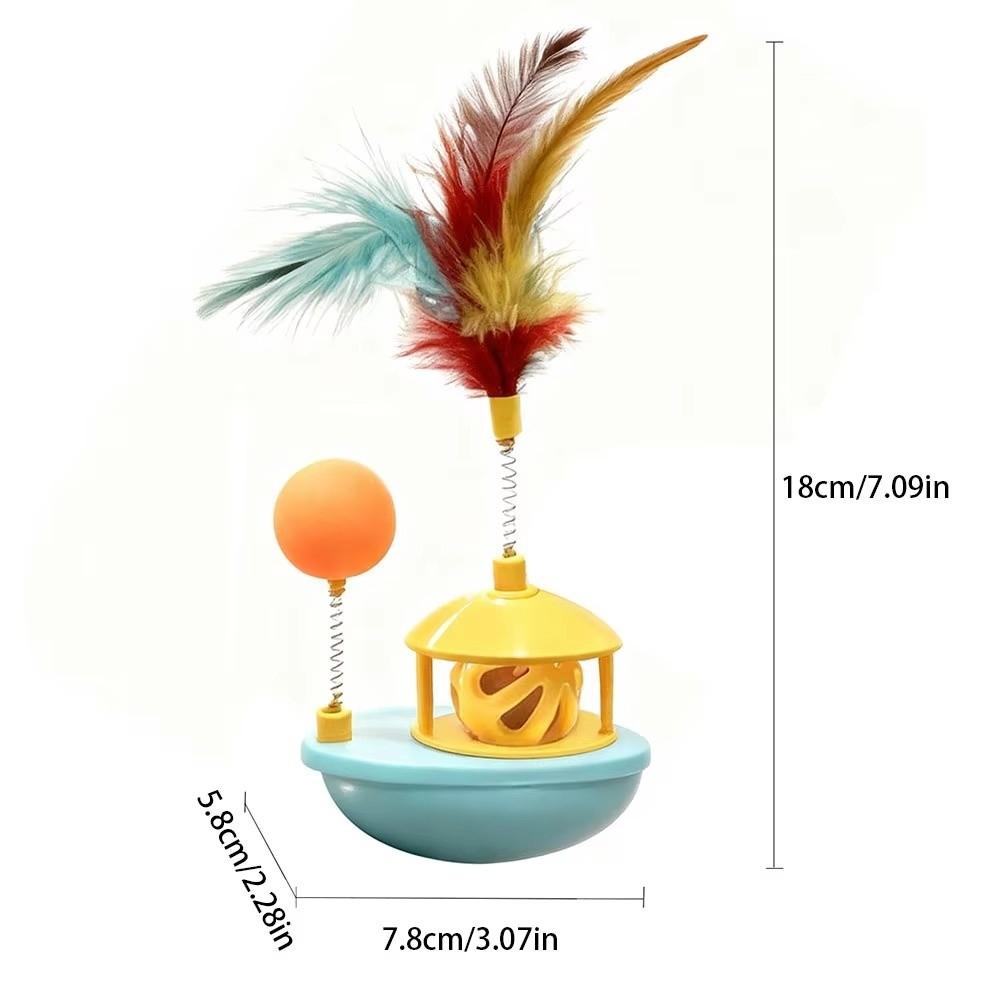 Self-Playing Cat Tumbler Toy Rotating Wobble Tumbler Boat Cat Interactive Toy  Relieve Boredom