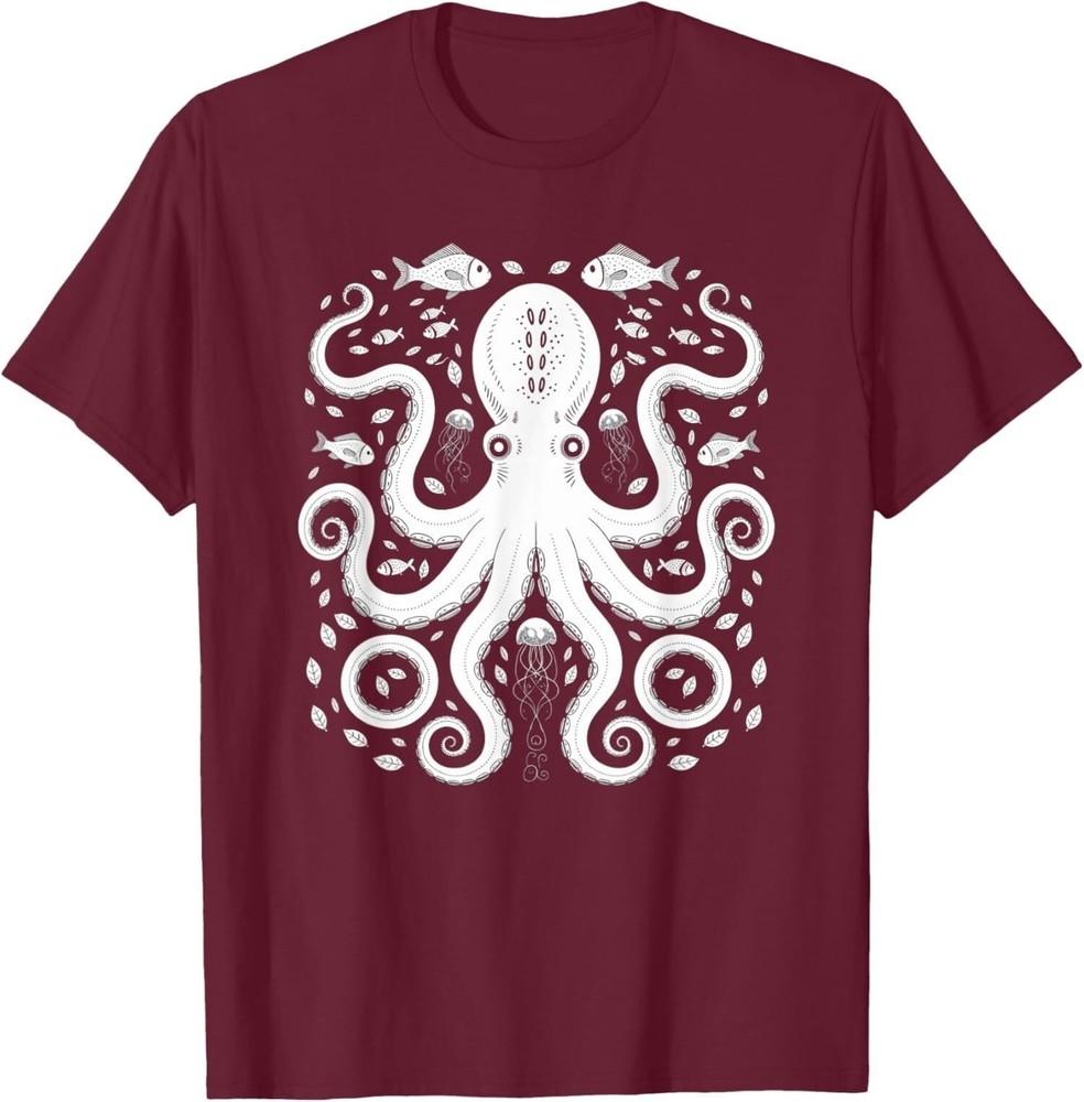 Vintage Octopus  Retro Sea Creature Graphic Ocean Design Unisex Tee Unisex T-Shirt M
