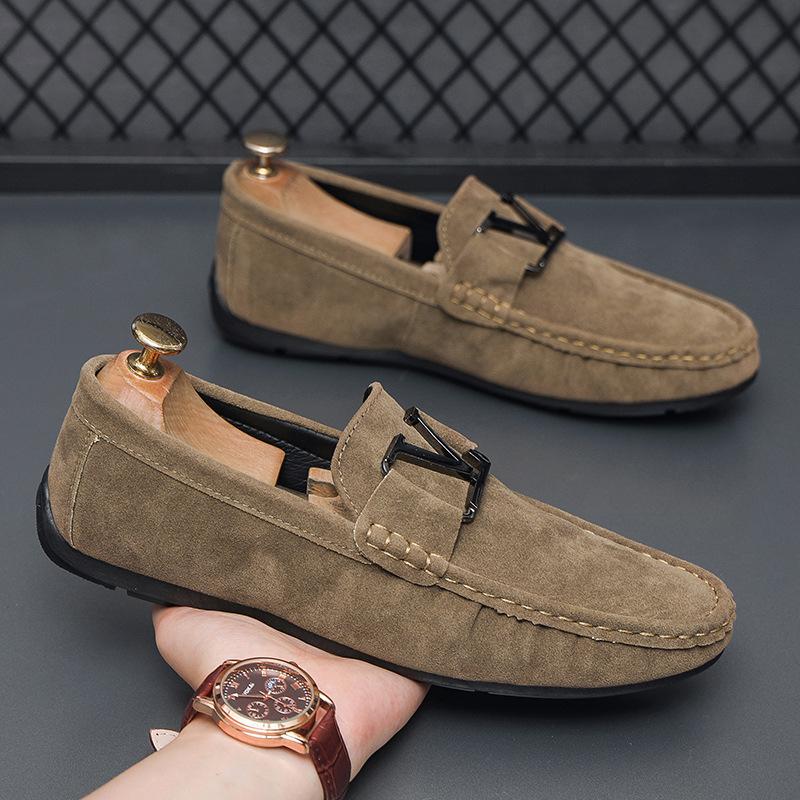 Doudou Schuhe Herren 2025 Herbst neue Ein-Pedal-Slipper Lässige Mode Loafer Douyin Explosion