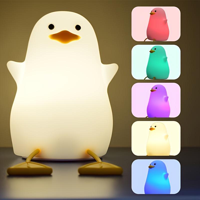 

Силиконовый ночник-хлопушка - Популярный ночник для сна и атмосферный светильник, Идеальный подарок для девочек Yellow Beak [Warm Light]