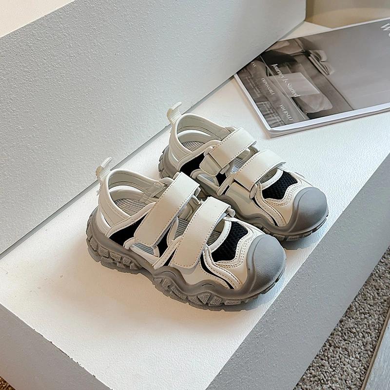 Children's Summer Sports Sandals Patchwork Versatile Boys School Causal Cut-outs Running Shoes Fashion Kids Girls Mesh Sandals