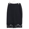 ERMANNO SCHERVINO Czarny D352O339PWE Wełna jedwab kaszmir spódnica spódnica z koronkowymi wstawkami 42 czarnyUżywany