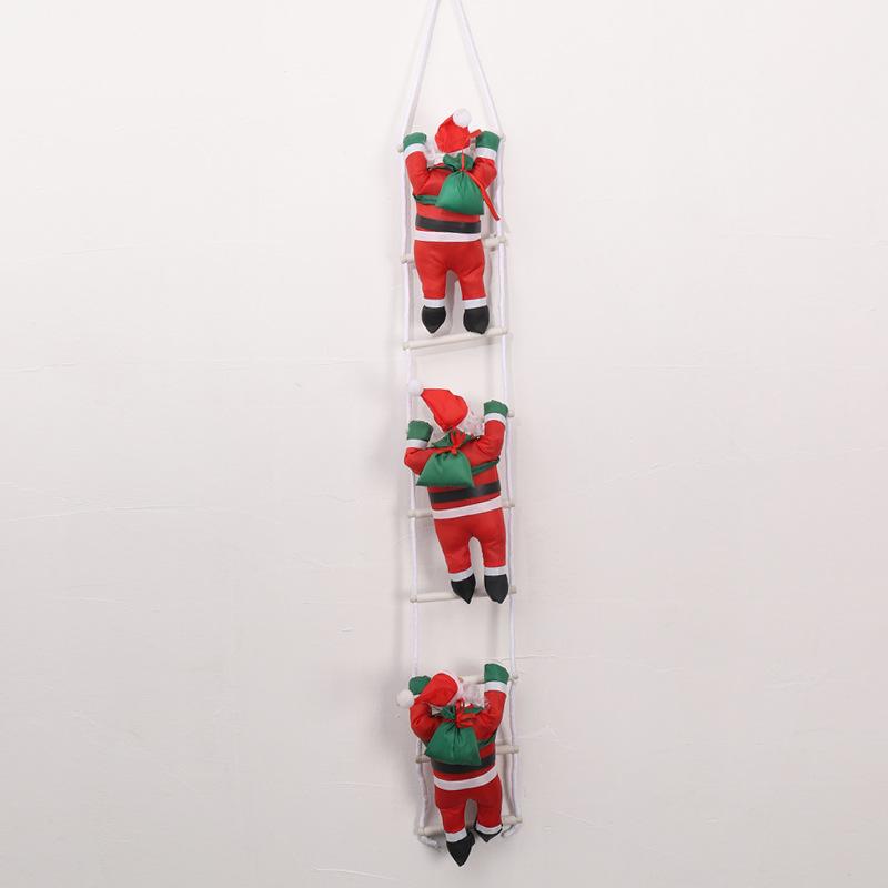 25CM Santa Claus Climbing Ladder Christmas Tree Ornament for Home, Hotel, and Mall Decor