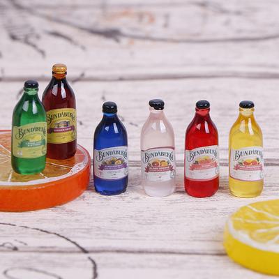 6 Stück 1/12 Puppenhaus Miniatur Harzflasche Simulation Weinflasche Modell