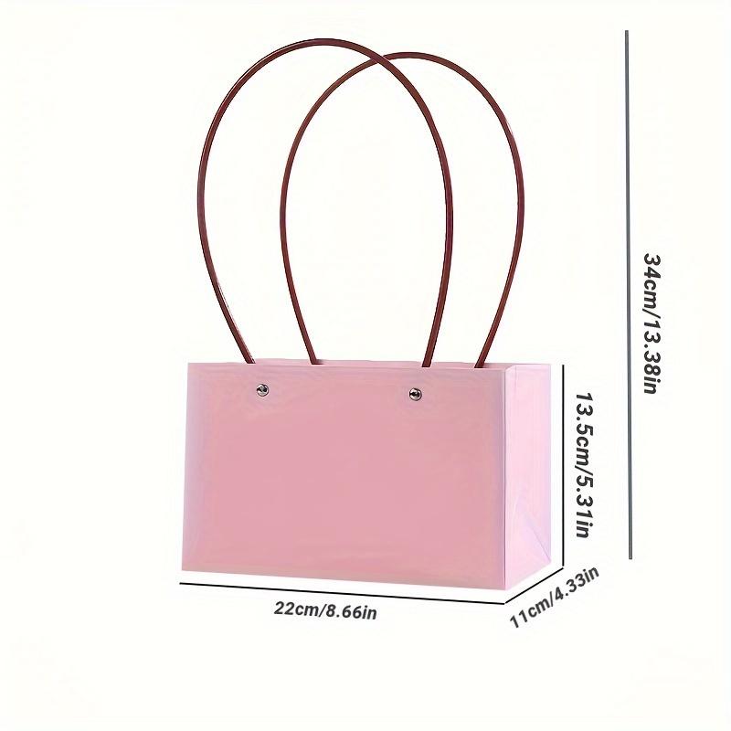 

Складная сумка-тоут из крафт-бумаги в форме корзины ко Дню учителя, водонепроницаемая, коробка для цветов, цветочная композиция, подарочный цветочный пакет