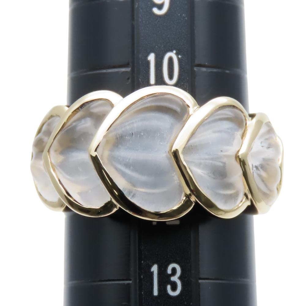Used Boucheron Ring Rock Crystal EU#51 K18 Yellow Gold 8.8g Yellow Gold Jewelry