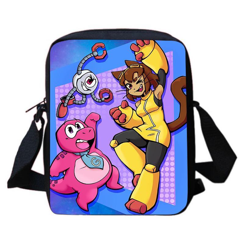 Kids Cartoon Crossbody Bag School Durable Oxford Fabric Shoulder With Fun Print Ages 6-12