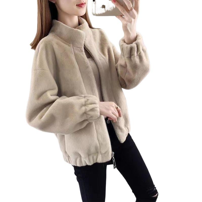 Imitation Mink Fur Short Women's Winter Coat