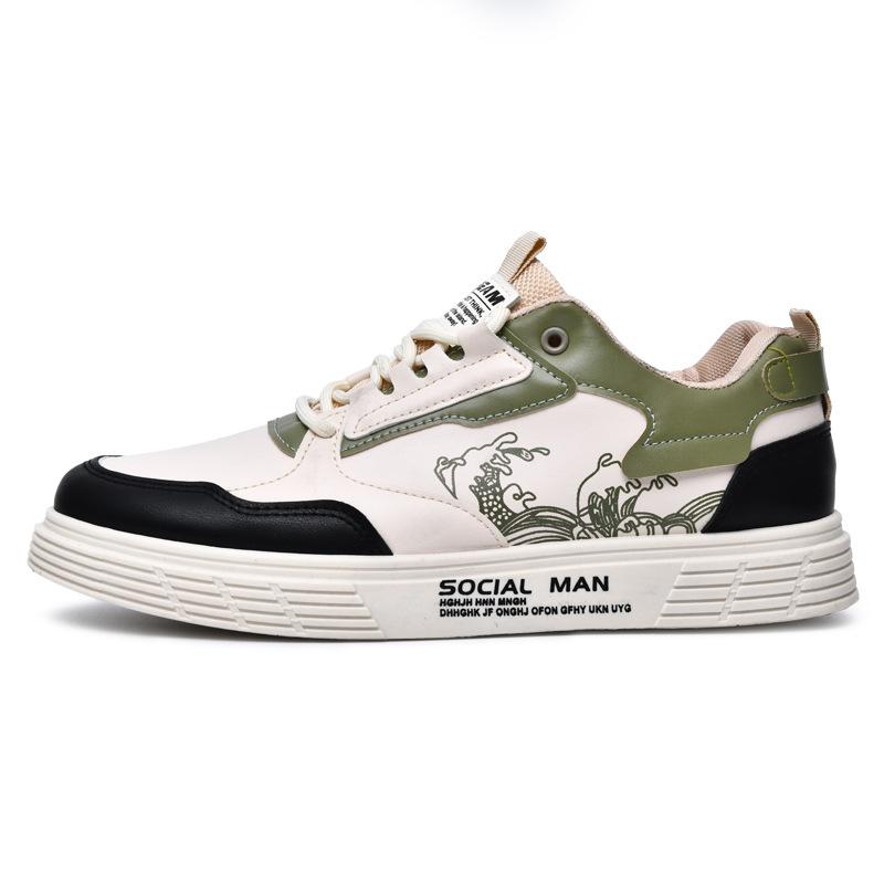 Autumn and Winter New Men's Shoes Breathable Casual Sports Board Shoes Fashionable, Light and Comfortable Versatile Sports Men's Shoes White Shoes