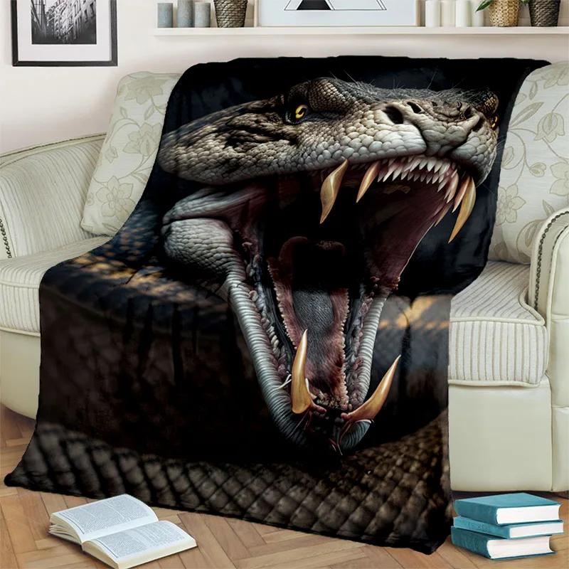 Gothic Snake Serpent Python Viper Blanket,Soft Throw Blanket for Home Bedroom Bed Sofa Picnic Travel Office Cover Blanket Kids