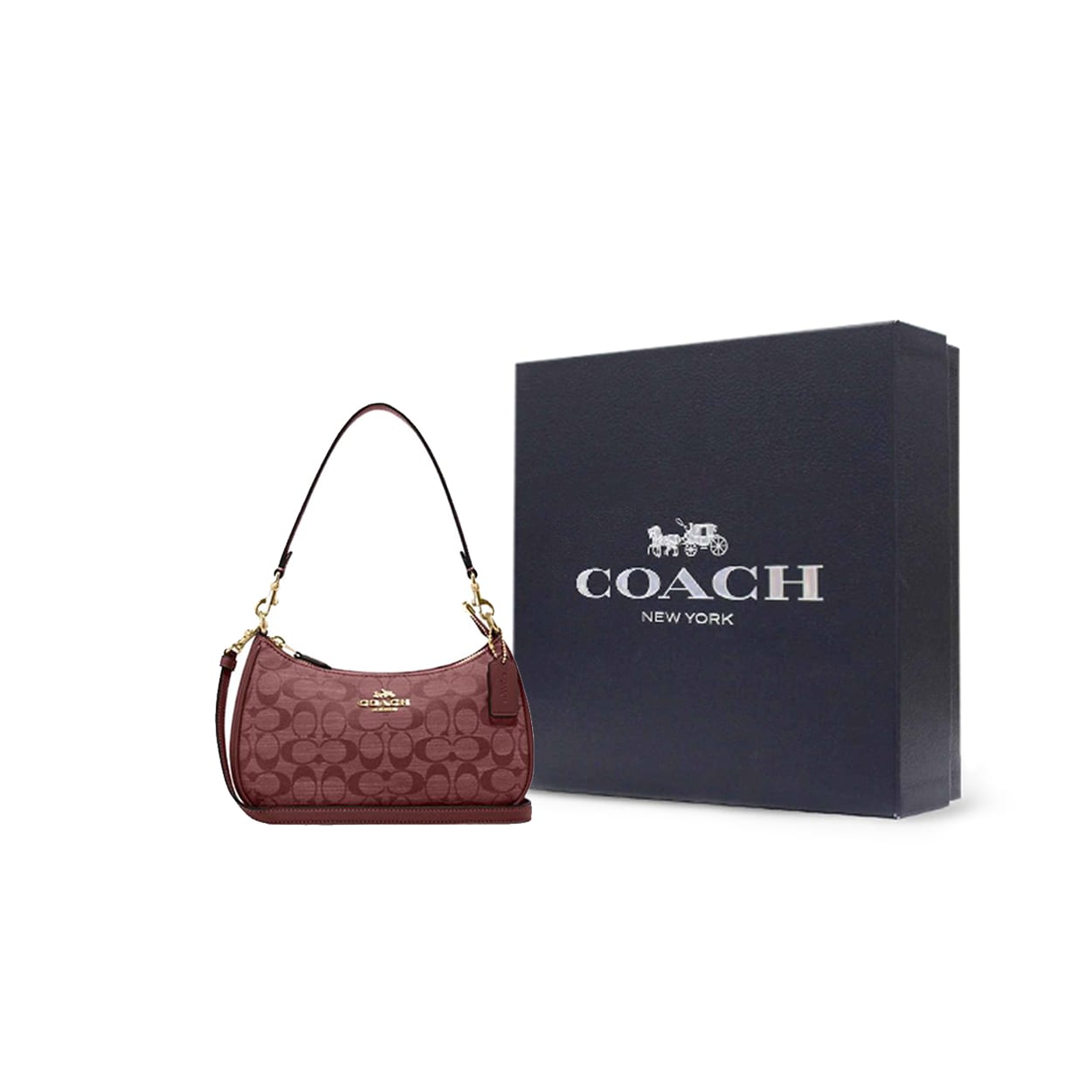 COACH Teri auduma pleca soma ar