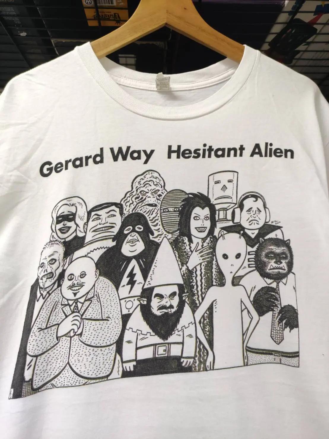Rare Gerard Way Hesitant Alien Album Promo T-Shirt NI175 FREE SHIPPING L