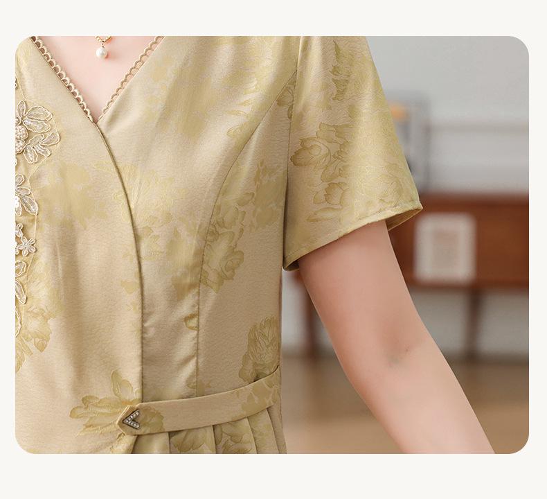 2026 Elegant New Style Chinese Jacquard Embroidered Short-Sleeve Summer Top