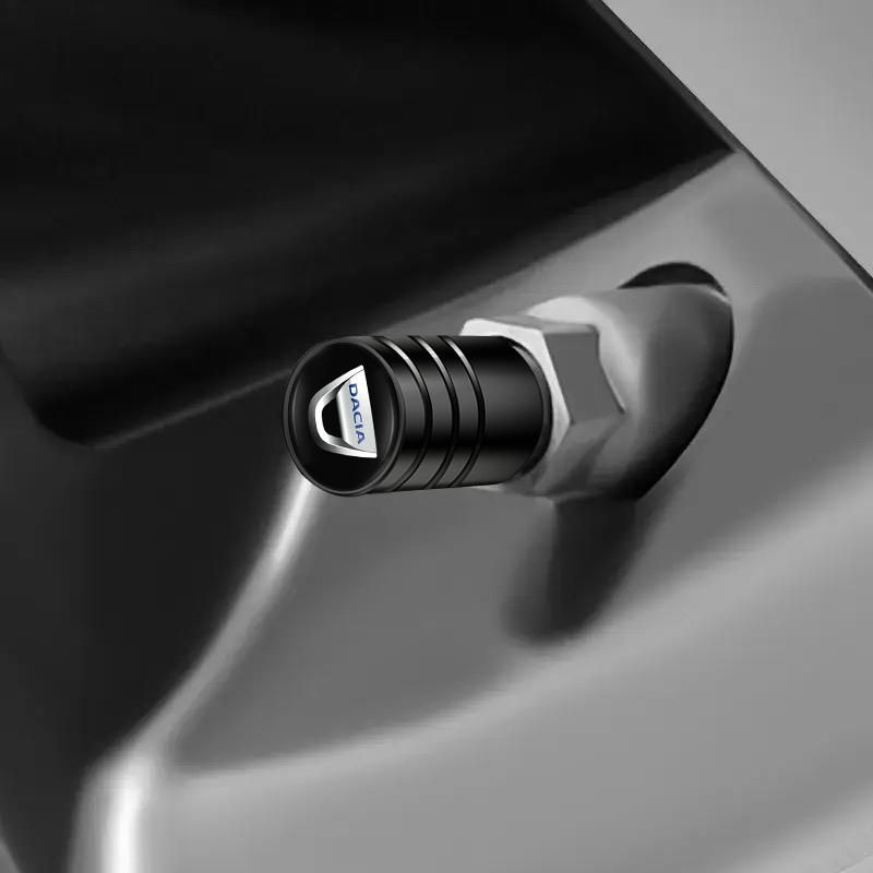 BGT1 4Pcs Aluminum Alloy Car Wheel Tire Valve Caps Stem Cover For Dacia Bigster Spring Duster Sandero Jogger Dokker Lodgy Logan