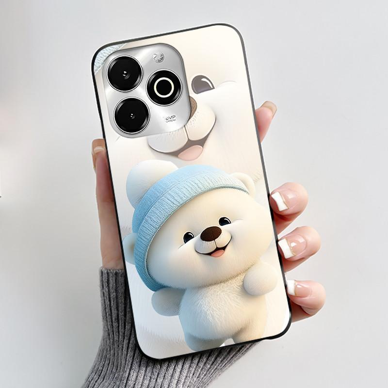 Phone Case For Umidigi G100X / G9X Case Luxury Cute Love Heart Rabbit Cartoon Funny Cover Black Soft Silicone Protective Casing