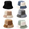 Unisex Fisherman Cap Color Block Stitching Street Basin Hat Fall Winter Casual
