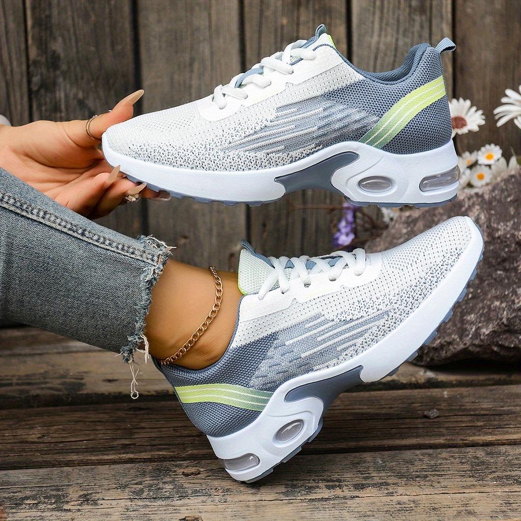 Breathable Mesh Sneakers, Lightweight Soft-soled Mesh Shoes, Women's Woven Lace-up Shoes, Suitable for Daily Outings, Running, Fitness
