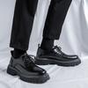 Big head leather shoes Korean version trendy British versatile business dress men's shoes casual youth black small leather shoes 3195-R
