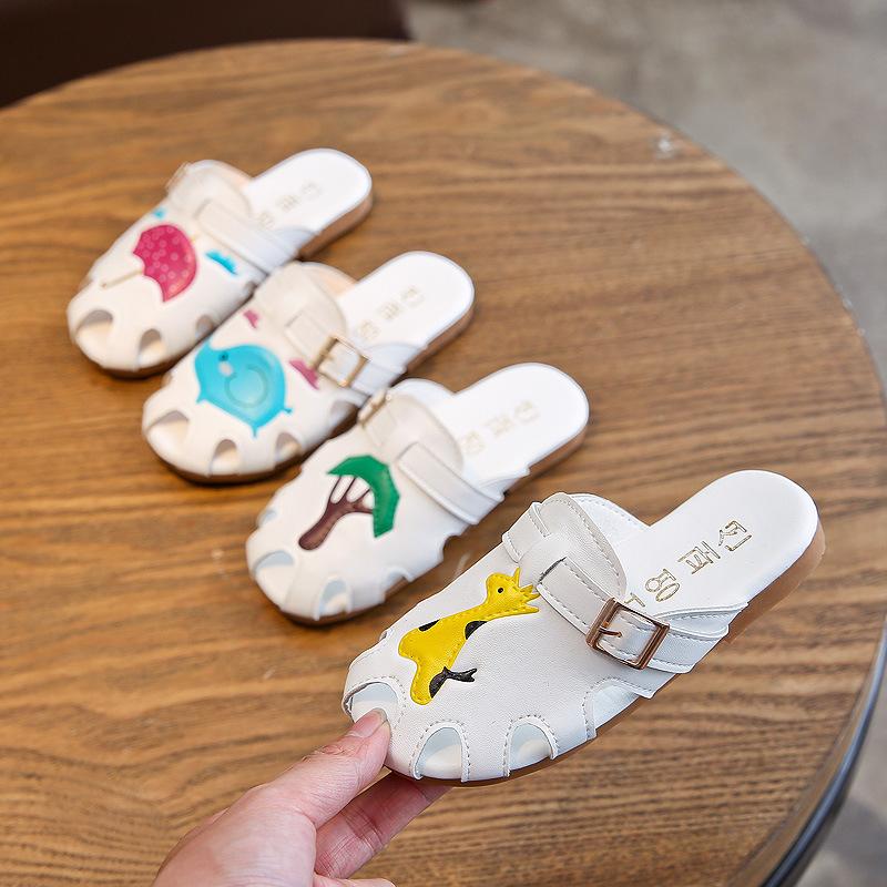 Fashion Girl Slippers Summer New Children Shoe Soft Sole Anti Slip Girls' Shoes Cute Kids Slippers Animal Flat Bottom Girl Shoes