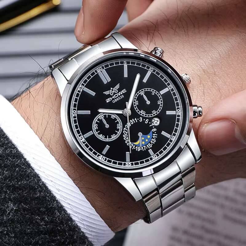 Luxury Men Business Watches Fashion Calendar Quartz Watch for Mens Wristwatch Clock Gift Reloj Hombre